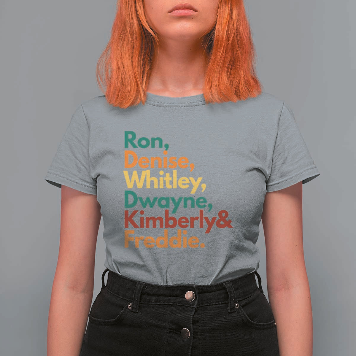 90s Black Sitcom HBCU Culture Tribute T Shirt For Women Ron Denise Whitley Dwayne Kimberly Freddie