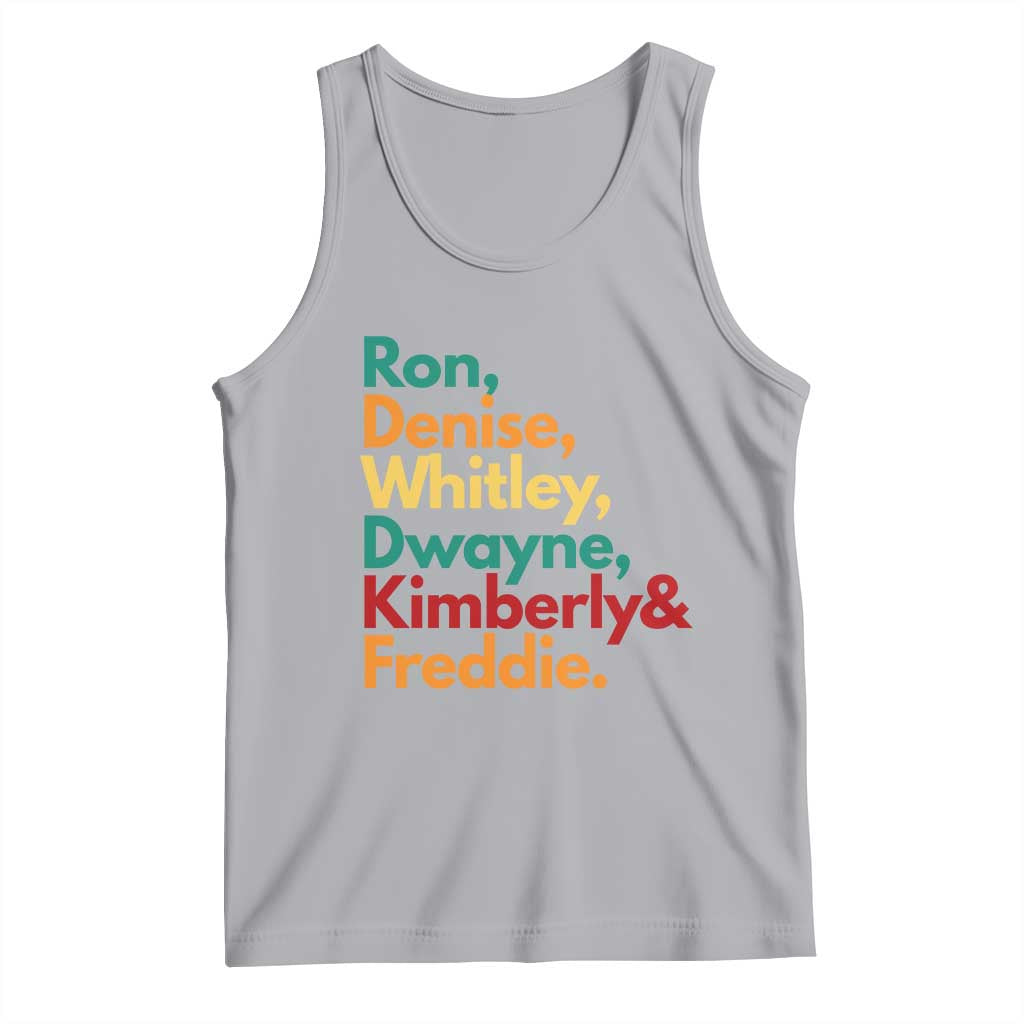 90s Black Sitcom HBCU Culture Tribute Tank Top Ron Denise Whitley Dwayne Kimberly Freddie