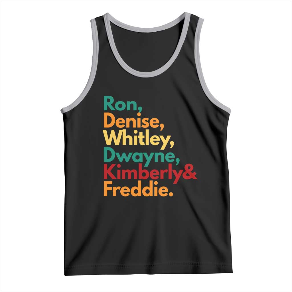 90s Black Sitcom HBCU Culture Tribute Tank Top Ron Denise Whitley Dwayne Kimberly Freddie