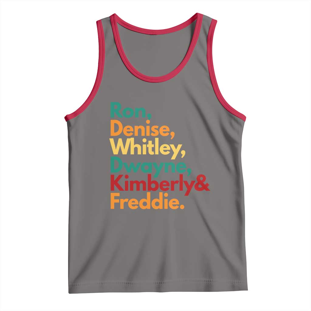 90s Black Sitcom HBCU Culture Tribute Tank Top Ron Denise Whitley Dwayne Kimberly Freddie