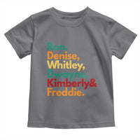 90s Black Sitcom HBCU Culture Tribute Toddler T Shirt Ron Denise Whitley Dwayne Kimberly Freddie