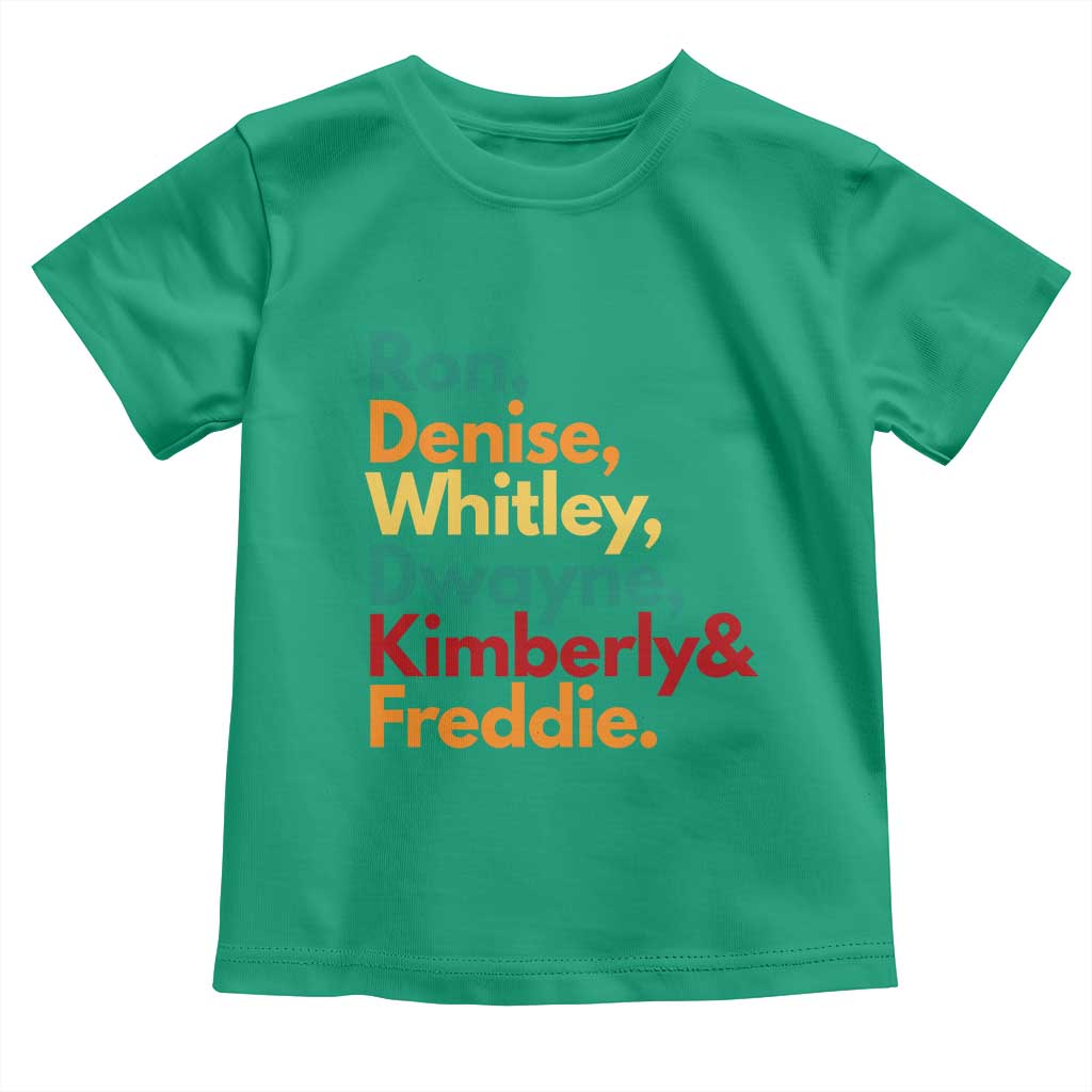 90s Black Sitcom HBCU Culture Tribute Toddler T Shirt Ron Denise Whitley Dwayne Kimberly Freddie
