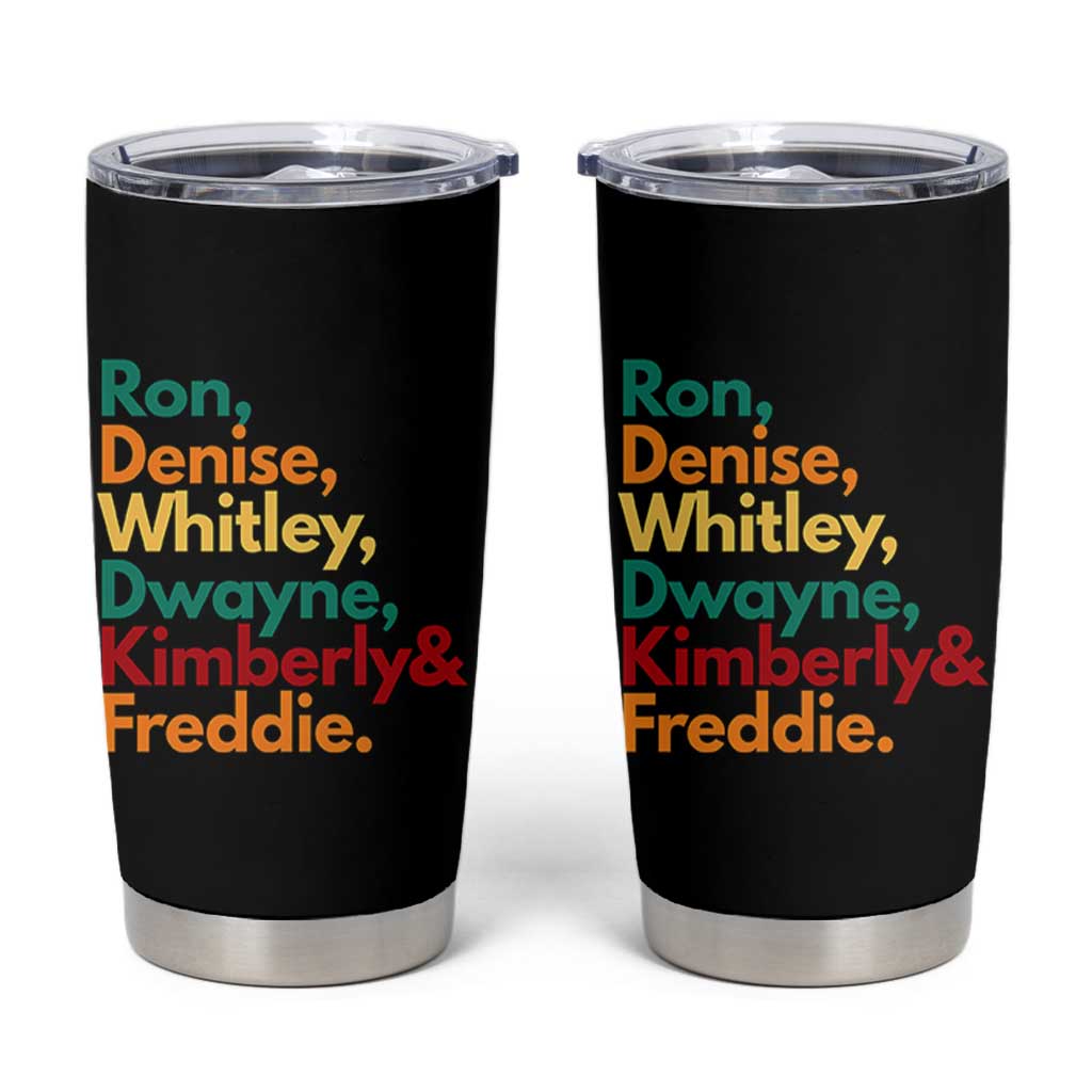 90s Black Sitcom HBCU Culture Tribute Tumbler Cup Ron Denise Whitley Dwayne Kimberly Freddie