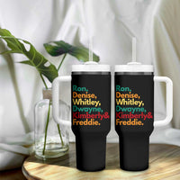 90s Black Sitcom HBCU Culture Tribute Tumbler With Handle Ron Denise Whitley Dwayne Kimberly Freddie