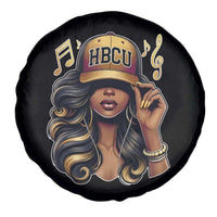 HBCU Queen Vibes Spare Tire Cover Melanin Music College Pride for Black Excellence Supporters