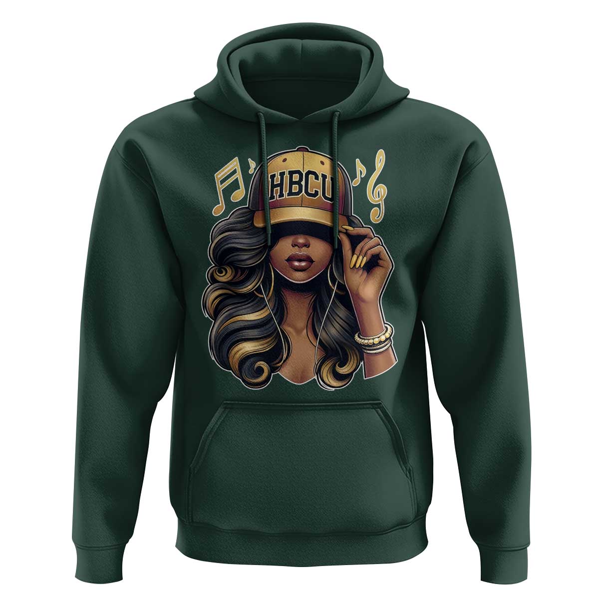 HBCU Queen Vibes Hoodie Melanin Music College Pride for Black Excellence Supporters