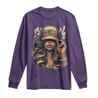HBCU Queen Vibes Long Sleeve Shirt Melanin Music College Pride for Black Excellence Supporters