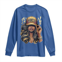 HBCU Queen Vibes Long Sleeve Shirt Melanin Music College Pride for Black Excellence Supporters