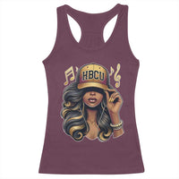 HBCU Queen Vibes Racerback Tank Top Melanin Music College Pride for Black Excellence Supporters