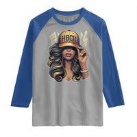 HBCU Queen Vibes Raglan Shirt Melanin Music College Pride for Black Excellence Supporters