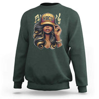 HBCU Queen Vibes Sweatshirt Melanin Music College Pride for Black Excellence Supporters