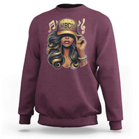 HBCU Queen Vibes Sweatshirt Melanin Music College Pride for Black Excellence Supporters