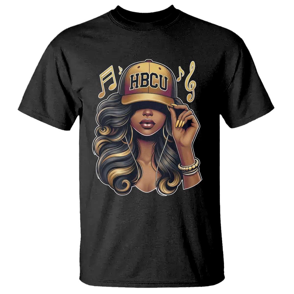 HBCU Queen Vibes T Shirt Melanin Music College Pride for Black Excellence Supporters