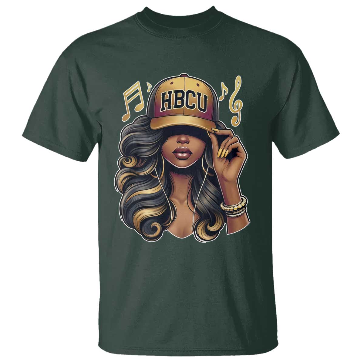 HBCU Queen Vibes T Shirt Melanin Music College Pride for Black Excellence Supporters