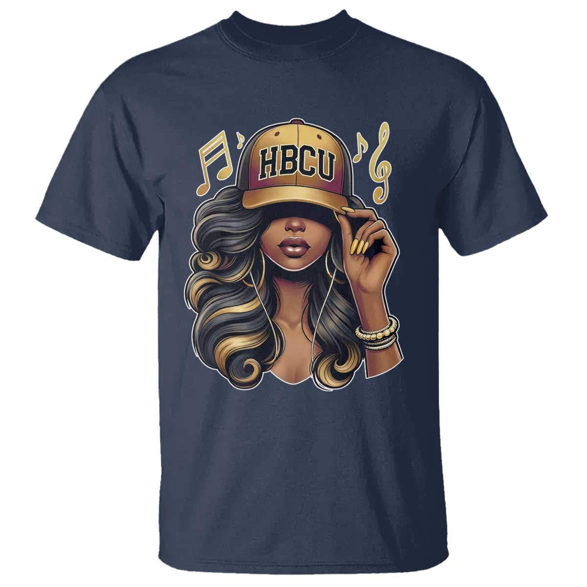 HBCU Queen Vibes T Shirt Melanin Music College Pride for Black Excellence Supporters