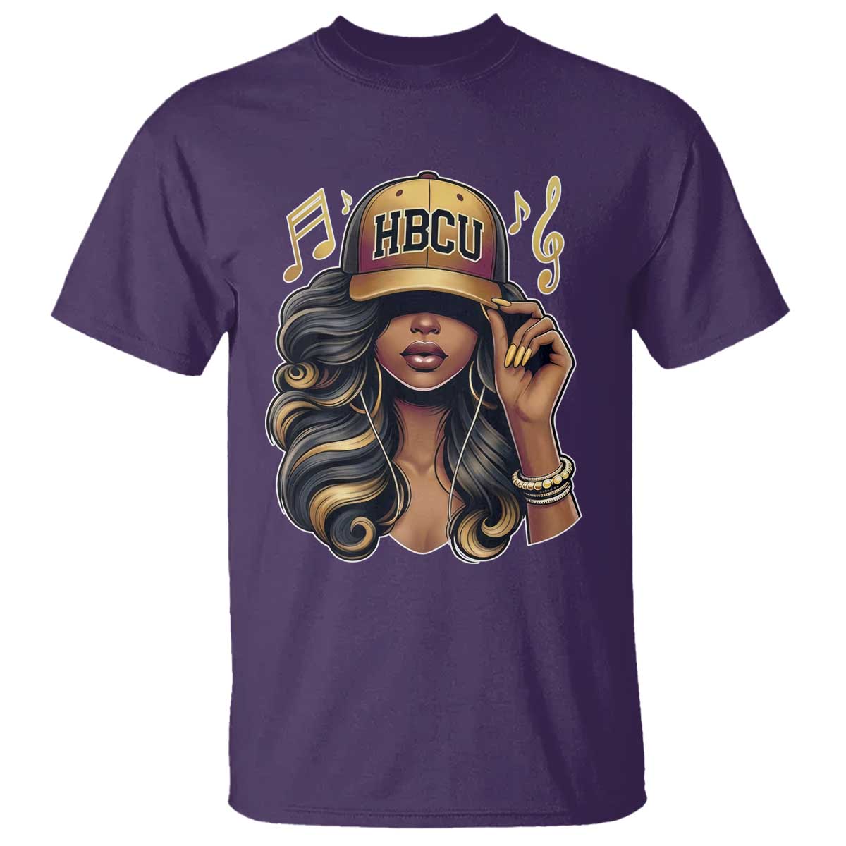 HBCU Queen Vibes T Shirt Melanin Music College Pride for Black Excellence Supporters