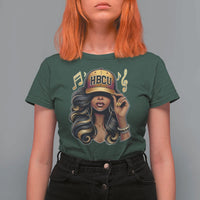 HBCU Queen Vibes T Shirt For Women Melanin Music College Pride for Black Excellence Supporters