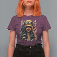 HBCU Queen Vibes T Shirt For Women Melanin Music College Pride for Black Excellence Supporters