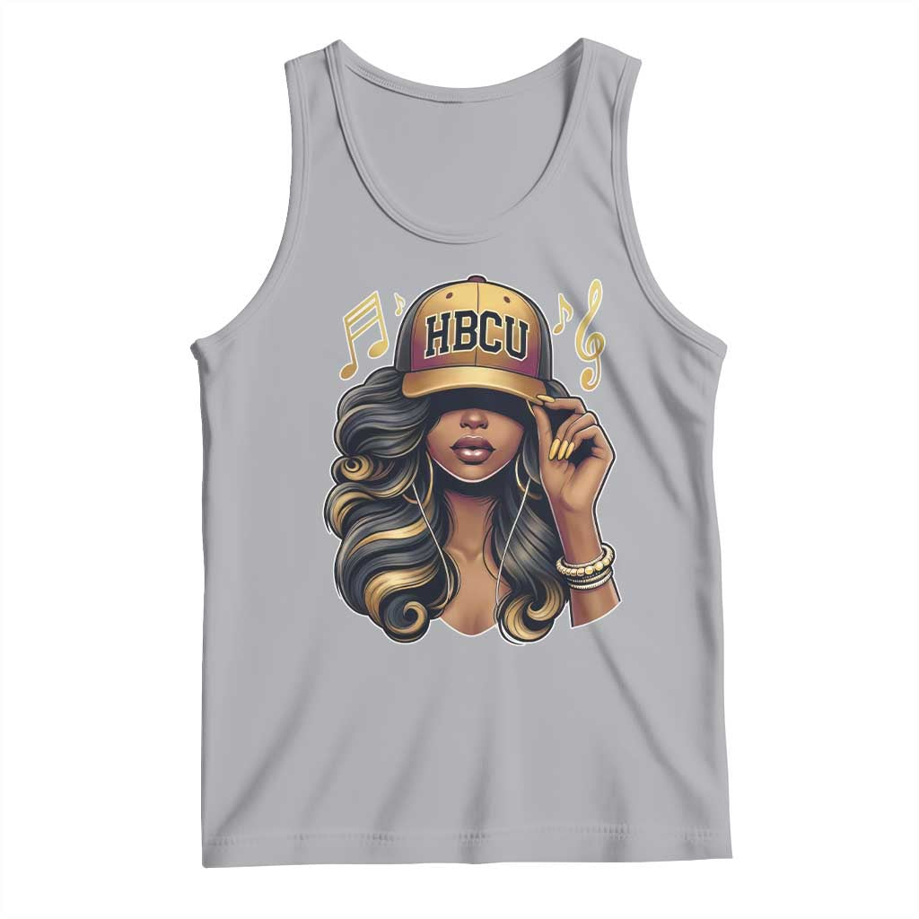 HBCU Queen Vibes Tank Top Melanin Music College Pride for Black Excellence Supporters