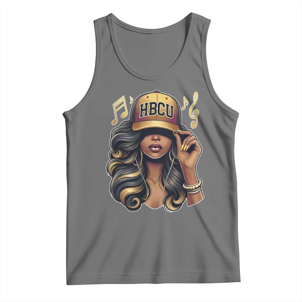 HBCU Queen Vibes Tank Top Melanin Music College Pride for Black Excellence Supporters