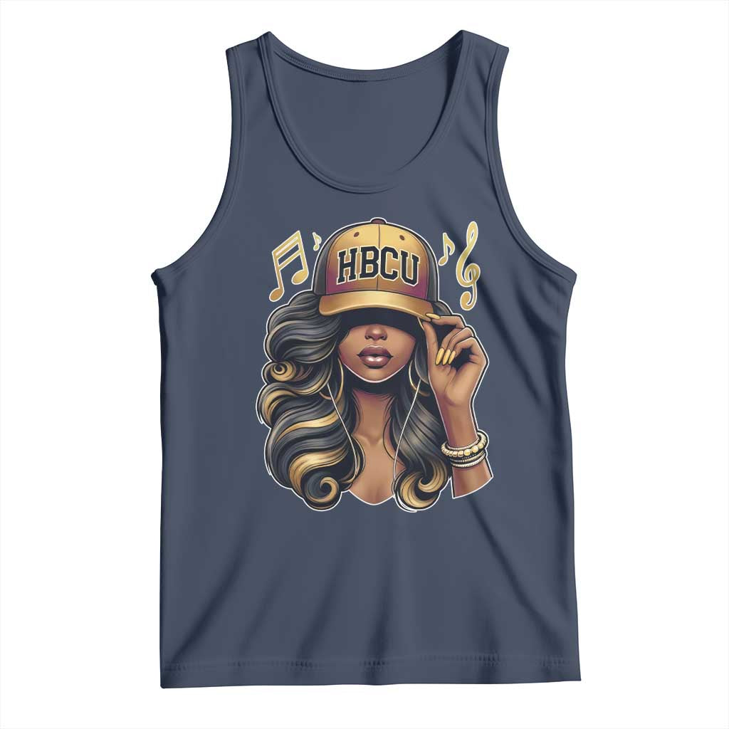 HBCU Queen Vibes Tank Top Melanin Music College Pride for Black Excellence Supporters