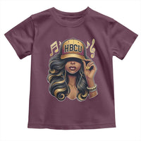 HBCU Queen Vibes Toddler T Shirt Melanin Music College Pride for Black Excellence Supporters