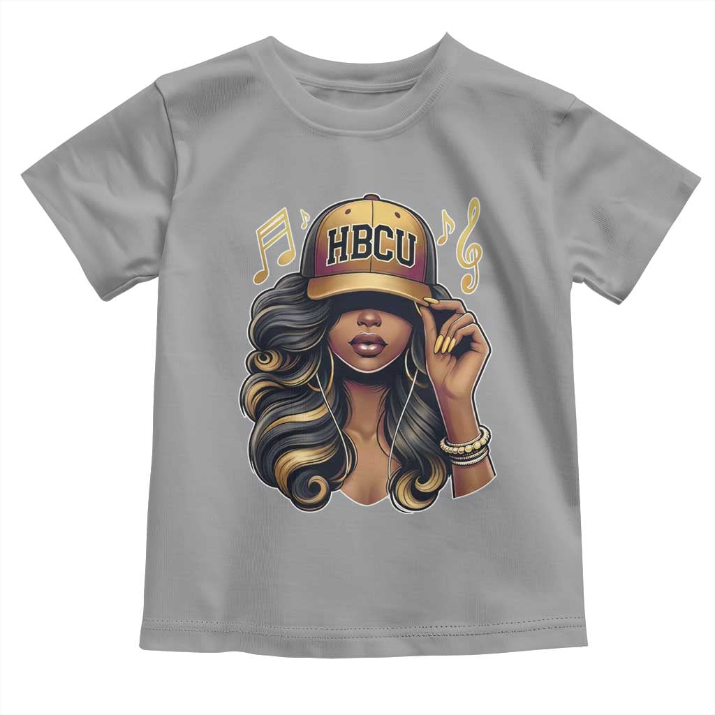 HBCU Queen Vibes Toddler T Shirt Melanin Music College Pride for Black Excellence Supporters