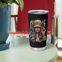 HBCU Queen Vibes Tumbler Cup Melanin Music College Pride for Black Excellence Supporters