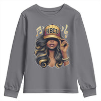 HBCU Queen Vibes Youth Sweatshirt Melanin Music College Pride for Black Excellence Supporters