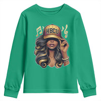 HBCU Queen Vibes Youth Sweatshirt Melanin Music College Pride for Black Excellence Supporters