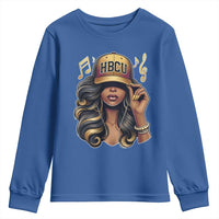HBCU Queen Vibes Youth Sweatshirt Melanin Music College Pride for Black Excellence Supporters