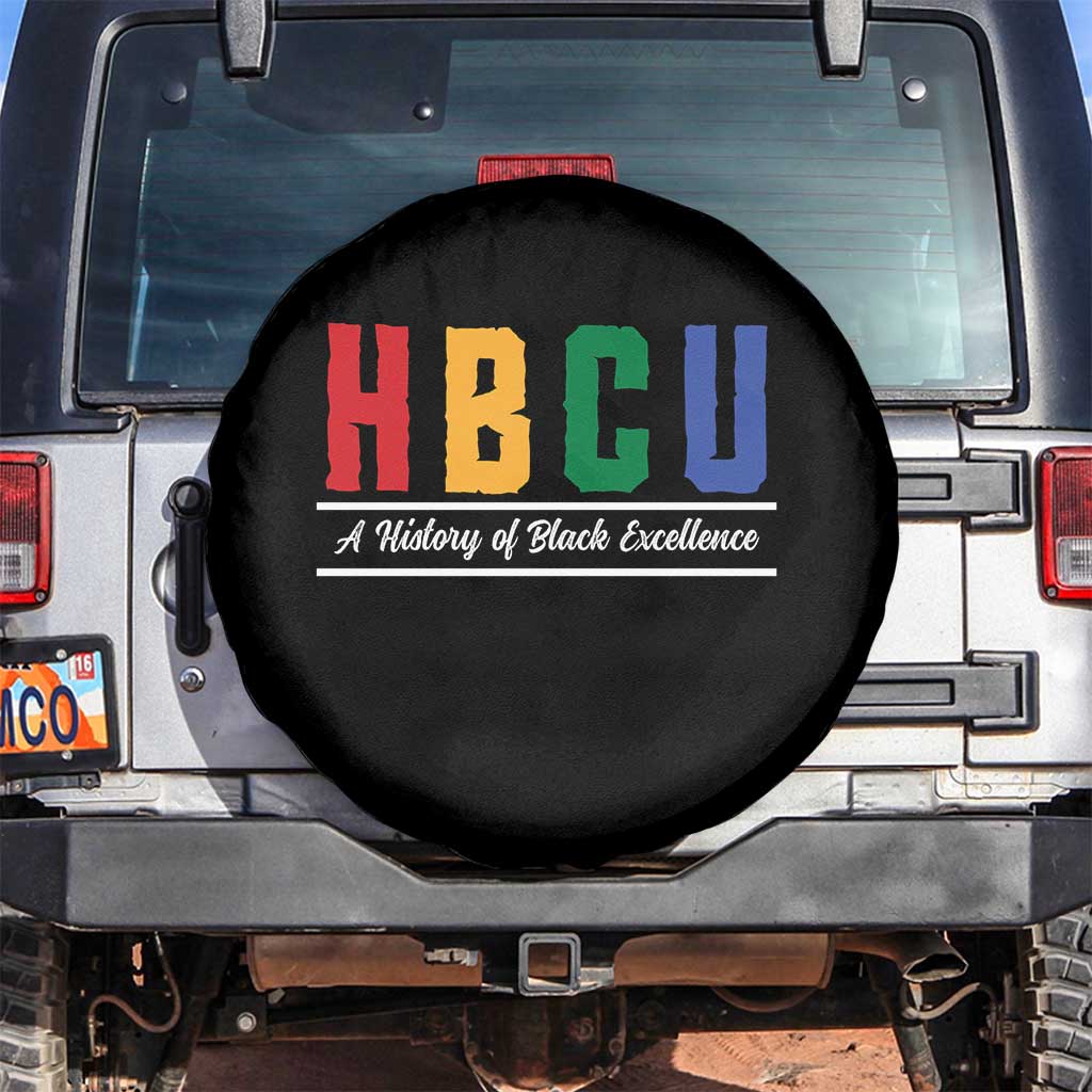 HBCU A History of Black Excellence Spare Tire Cover College Pride Statement Celebrating African American Achievement