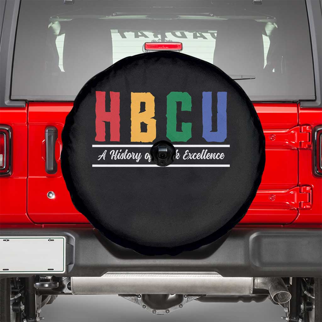 HBCU A History of Black Excellence Spare Tire Cover College Pride Statement Celebrating African American Achievement