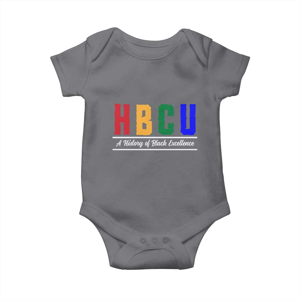 HBCU A History of Black Excellence Baby Onesie College Pride Statement Celebrating African American Achievement