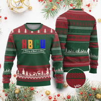 HBCU A History of Black Excellence Ugly Christmas Sweater College Pride Statement Celebrating African American Achievement