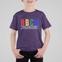 HBCU A History of Black Excellence T Shirt For Kid College Pride Statement Celebrating African American Achievement