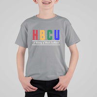 HBCU A History of Black Excellence T Shirt For Kid College Pride Statement Celebrating African American Achievement