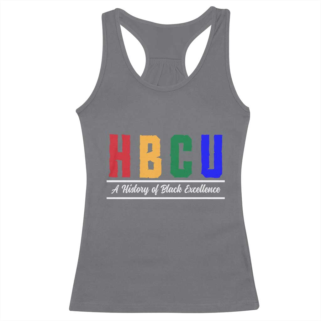 HBCU A History of Black Excellence Racerback Tank Top College Pride Statement Celebrating African American Achievement