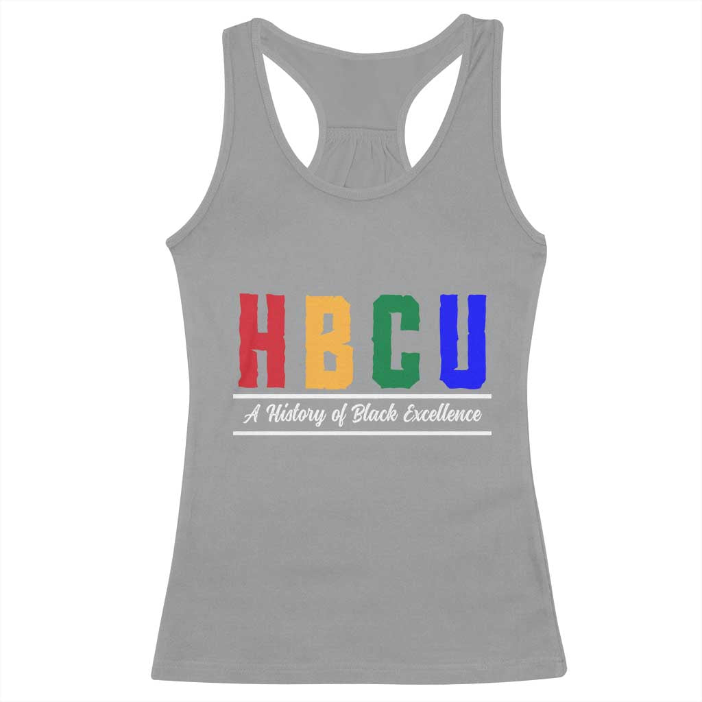 HBCU A History of Black Excellence Racerback Tank Top College Pride Statement Celebrating African American Achievement