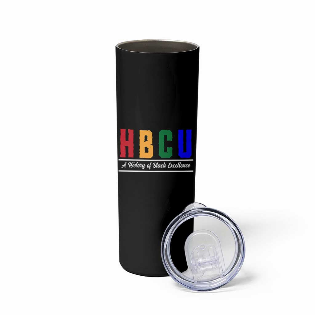 HBCU A History of Black Excellence Skinny Tumbler College Pride Statement Celebrating African American Achievement