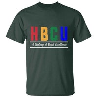 HBCU A History of Black Excellence T Shirt College Pride Statement Celebrating African American Achievement