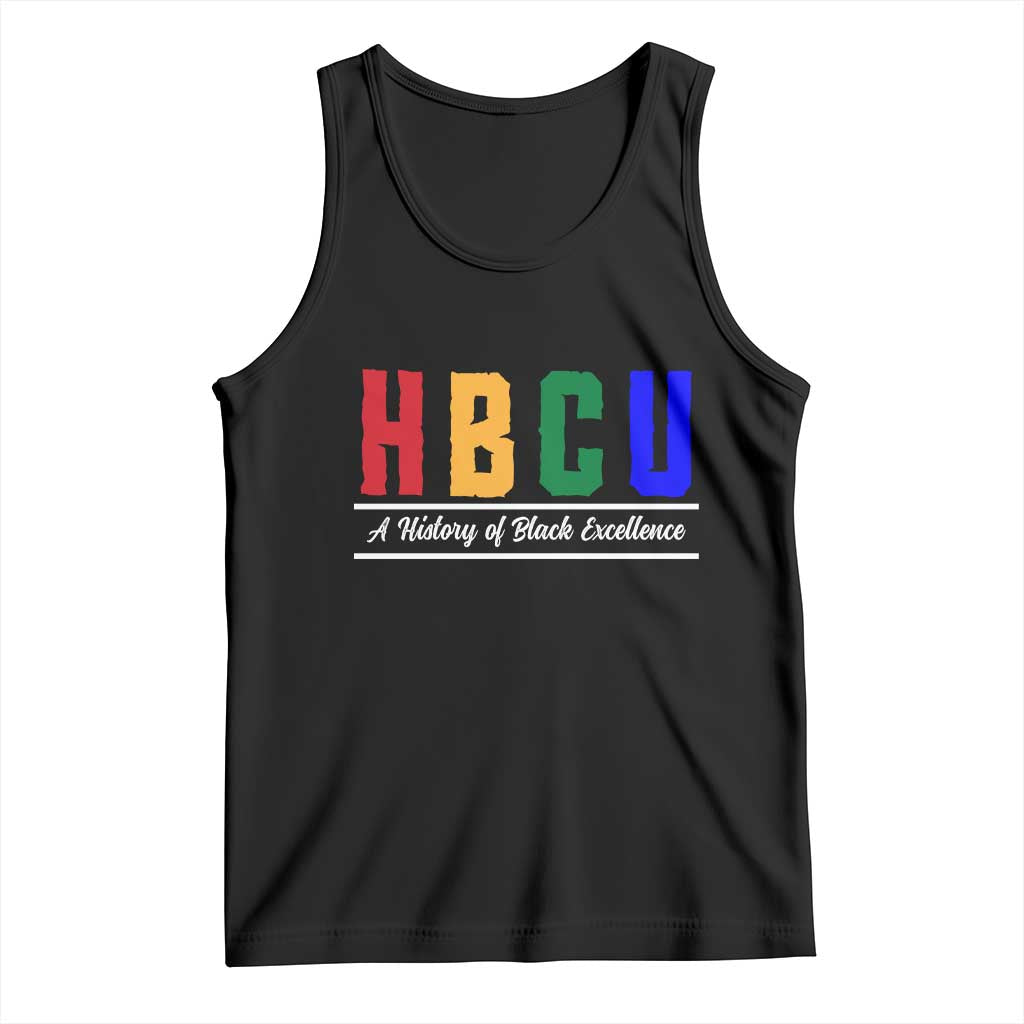 HBCU A History of Black Excellence Tank Top College Pride Statement Celebrating African American Achievement