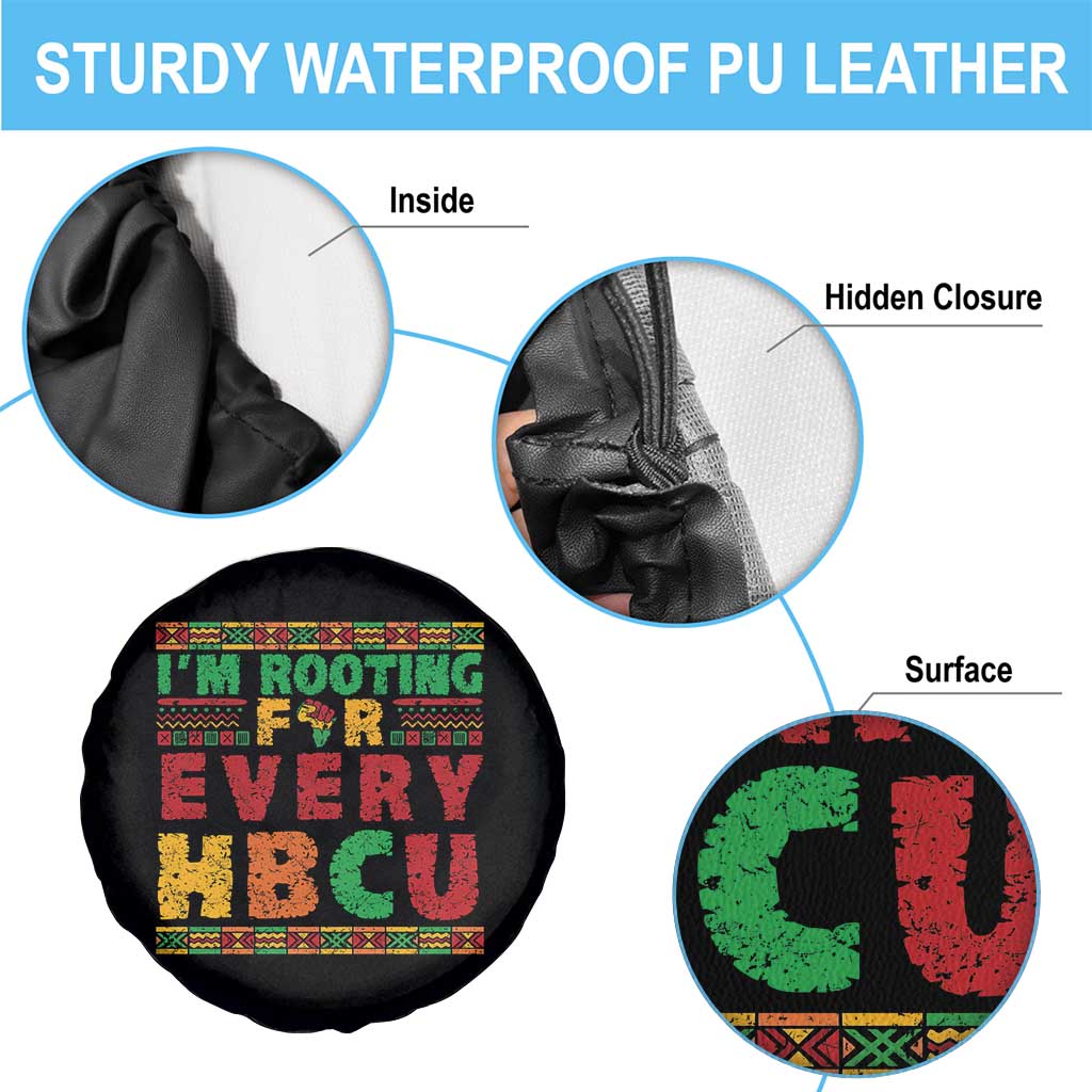 I’m Rooting for Every HBCU Spare Tire Cover Pan African Pride College Support Statement