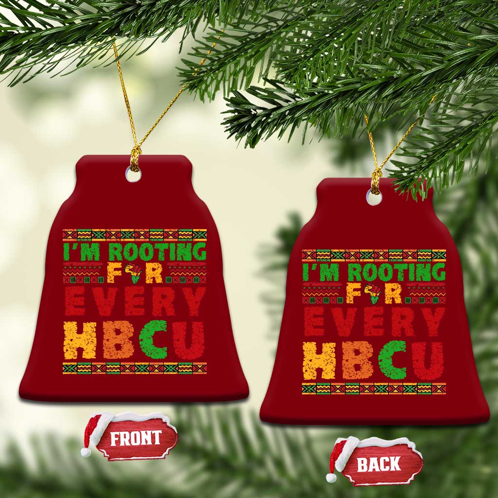 I’m Rooting for Every HBCU Ceramic Ornament Pan African Pride College Support Statement