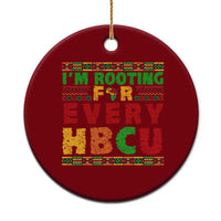I’m Rooting for Every HBCU Ceramic Ornament Pan African Pride College Support Statement