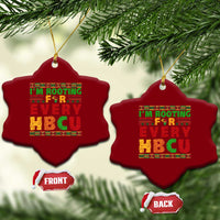 I’m Rooting for Every HBCU Ceramic Ornament Pan African Pride College Support Statement