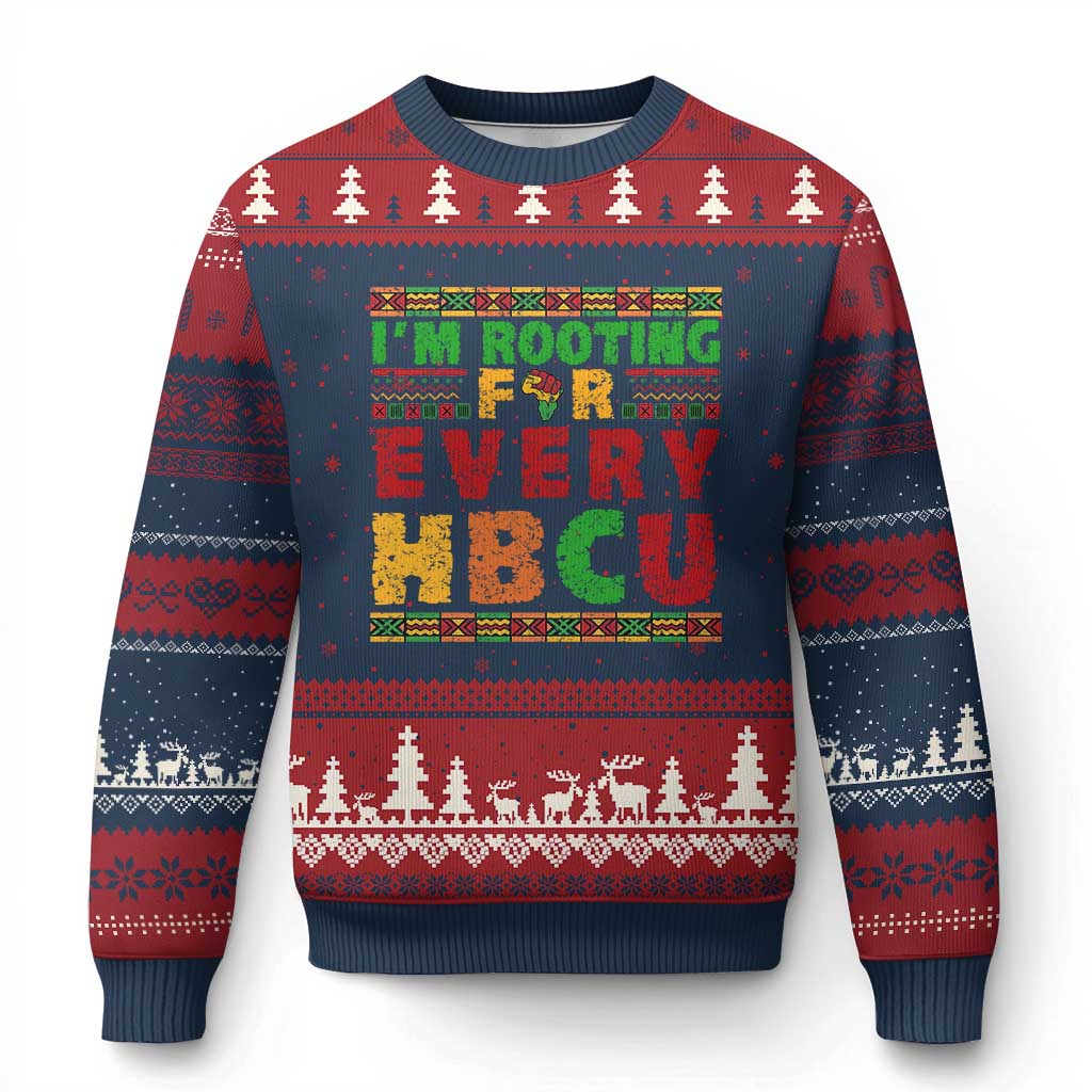 I’m Rooting for Every HBCU Ugly Christmas Sweater Pan African Pride College Support Statement