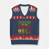 I’m Rooting for Every HBCU V-Neck Knit Sweater Vest Pan African Pride College Support Statement