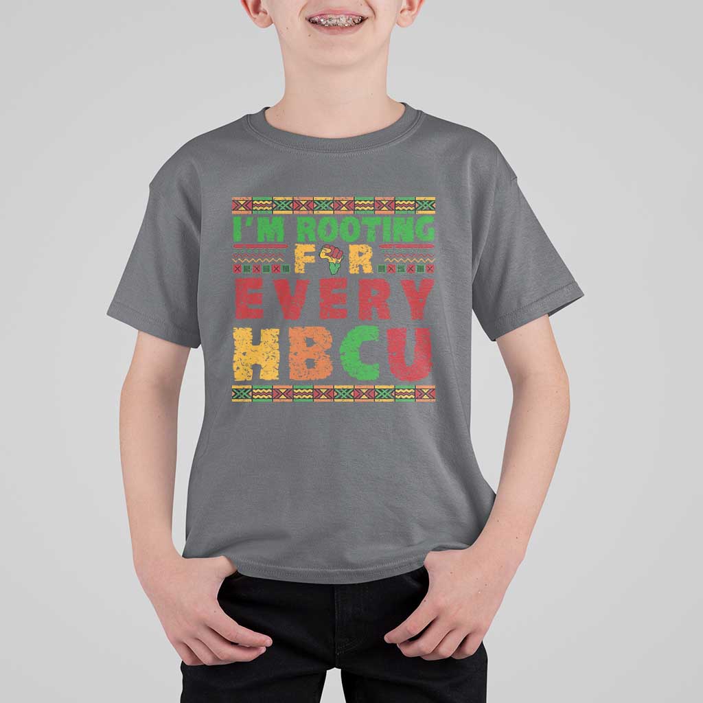 I’m Rooting for Every HBCU T Shirt For Kid Pan African Pride College Support Statement