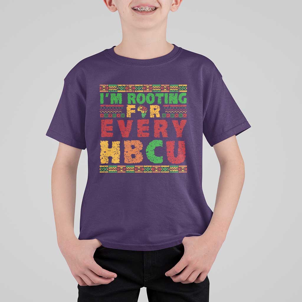 I’m Rooting for Every HBCU T Shirt For Kid Pan African Pride College Support Statement